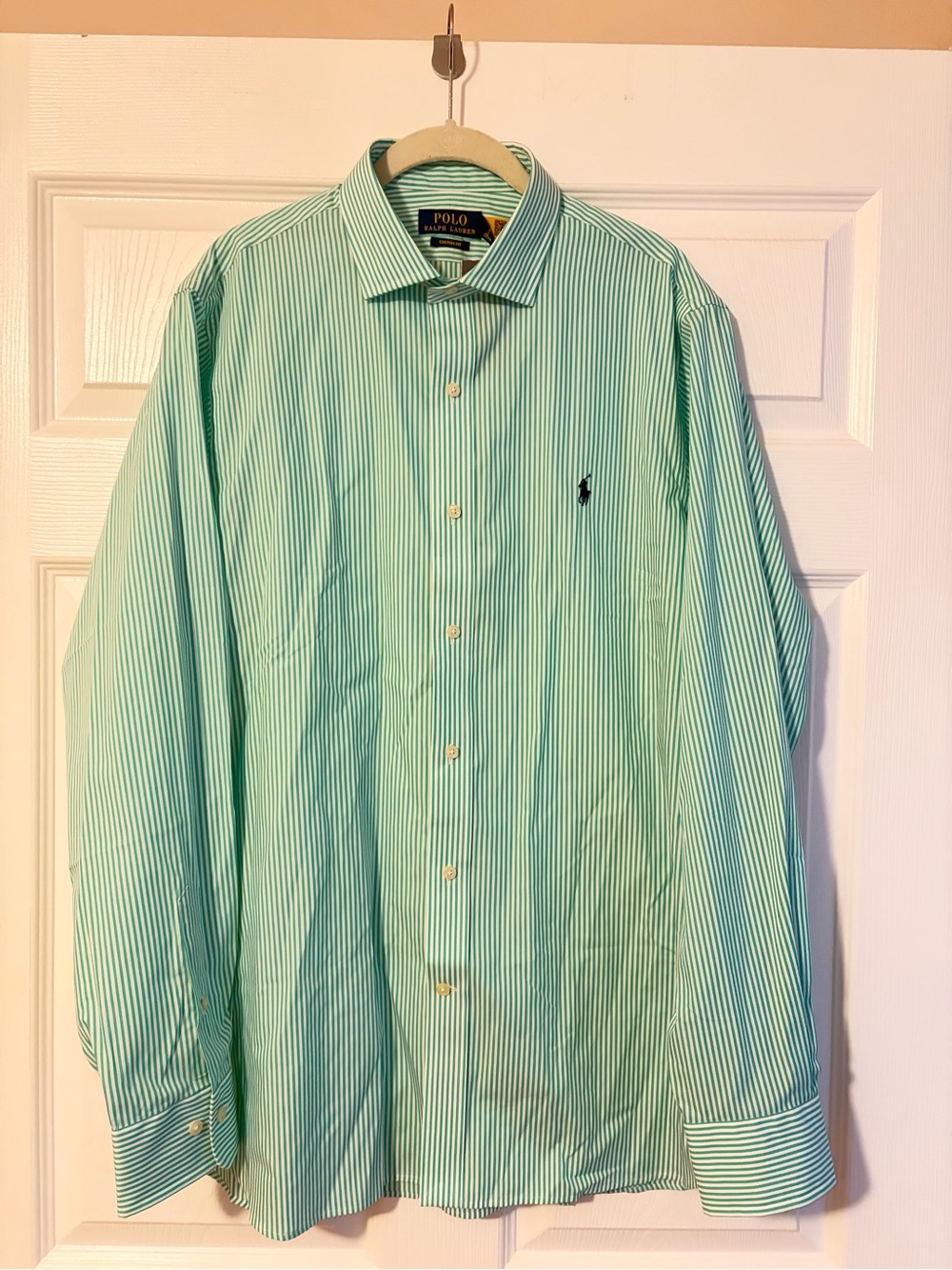 Ralph Lauren Men’s Mint Green Striped Dress Shirt